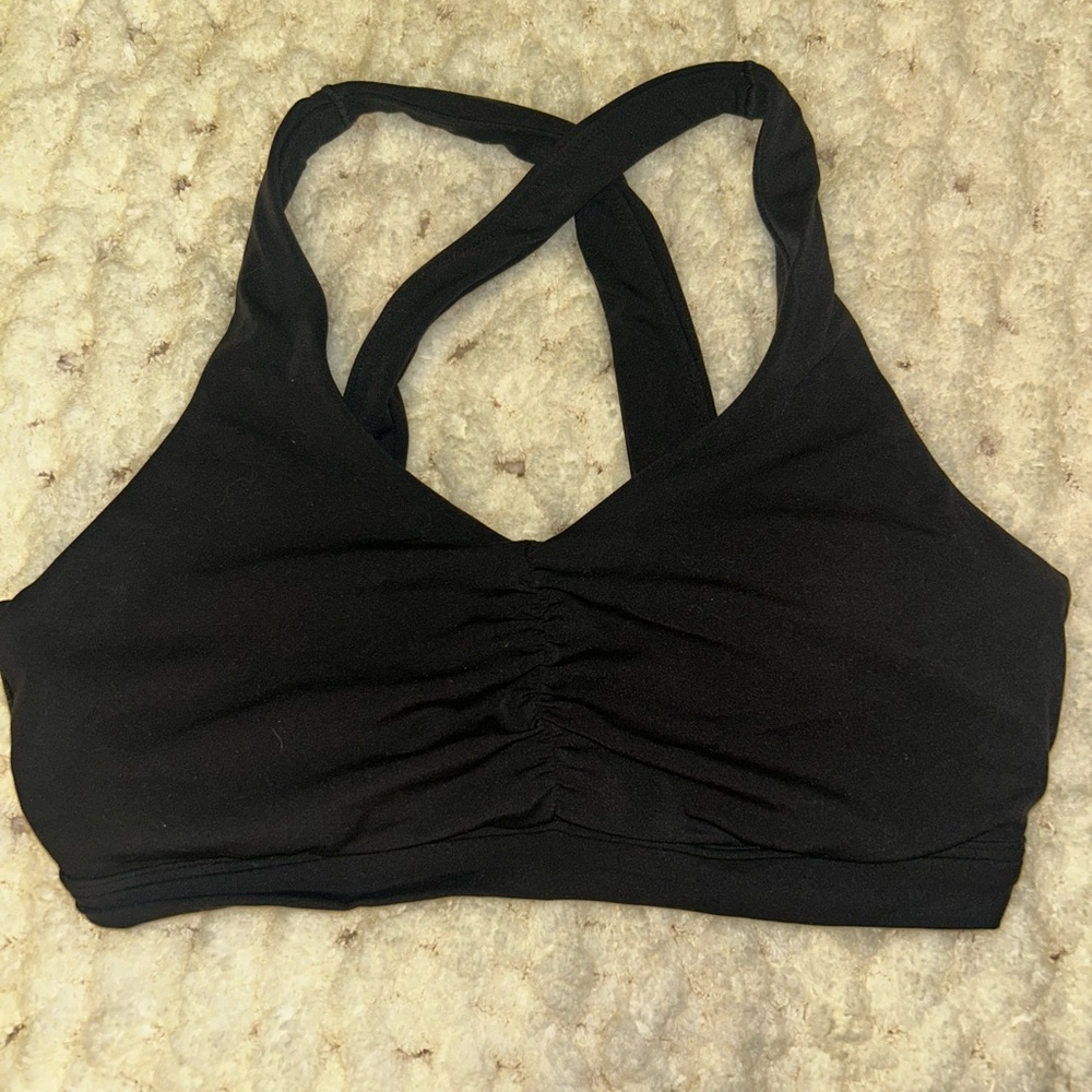 Aerie Black Cross-Back Sports Bra